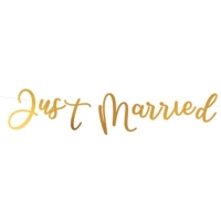 Banner svatebn� Just married zlat� 91,5 cm