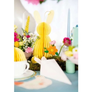 Dekorace pap�rov� Kr�l�k, �lut� 30 cm