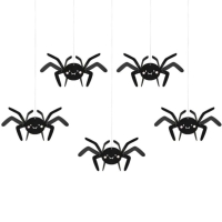 Dekorace pap�rov� z�v�sn� Pavouci 27 x 17 cm 5 ks