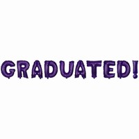 F�liov� bal�nek "Graduated!" 10x - 36 cm
