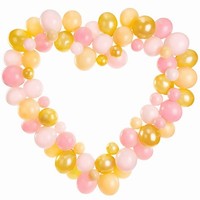 Girlanda bal�nkov� Srdce, s r�mem, r��ov�, 160 cm