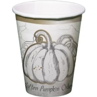 Kel�mky pap�rov� Halloween kr�movo - zlat� 250 ml 8 ks