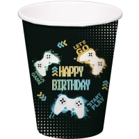 Kel�mky pap�rov� Level Up Game party 8 ks 250 ml