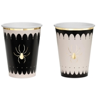 Kel�mky pap�rov� b�ovo-�ern� s pavouky 400 ml 6 ks