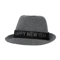 Klobouk 'Happy New Year' st��brn�