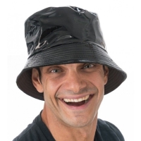 Klobouk �ern� vinylov� bucket