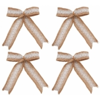 Ma�le jutov� s krajkou 10 x 12 cm 4 ks