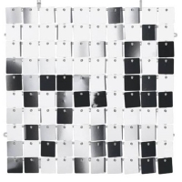 Panel dekora�n�, st��brn� barva, 30x30 cm