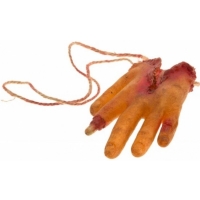 Ruka  krvav� latexov� k zav�en� 15,5 cm x 9,5 cm x 3 cm