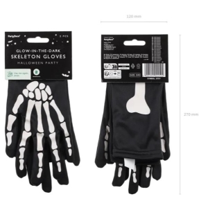 Rukavice Kostlivec sv�t�c� ve tm� vel. S/M
