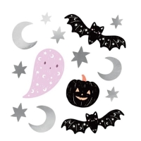 Samolepky na ze� Halloween, mix barev a vzor� 56 ks