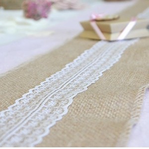�erpa stolov� Juta s krajkou �zk� - 14,5 cm x 5 m