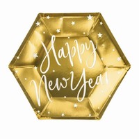 TAL��E Happy New Year zlat�, 20cm