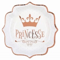 TAL��E pap�rov� Princesse Rose Gold 21cm 10ks