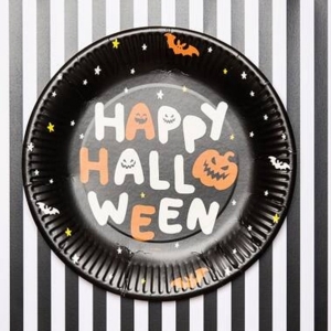 Tal��e pap�rov� Happy Halloween 23 cm 8 ks