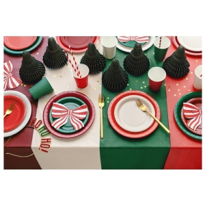 Tal��e pap�rov� tmav� zelen� 18 cm 6 ks