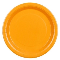 Tal��e pap�rov� pomeran�ov� 23 cm 6 ks