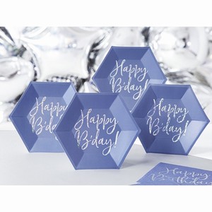 Tal��ky modr� hranat� HB 20 cm 6 ks