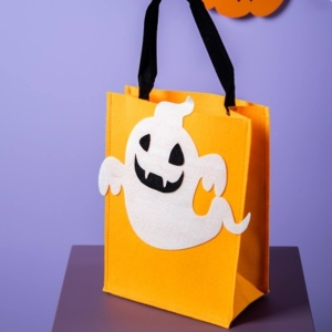 Ta�ka filcov� Halloween BoOo Duch 27 x 20 x 10 cm