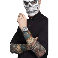Tetovac� ruk�v Day of the Dead, v�cebarevn�