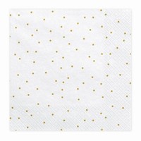 UBROUSKY 3vrstv� b�l� se zlat�mi punt��ky 33x33cm 20ks