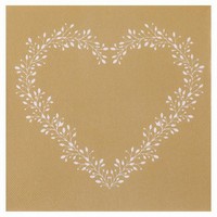 UBROUSKY Airlaid se srd��kem zlat� 40x40cm 12ks
