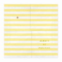 UBROUSKY YUMMY Always be positive, sv�tle �lut�, 33x33cm