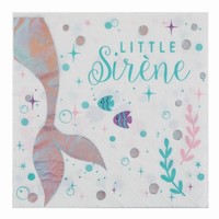 UBROUSKY pap�rov� Mermaid iridescent 33x33cm 20ks