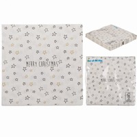 UBROUSKY pap�rov� Merry Christmas s hv�zdi�kami 33x33cm 20ks