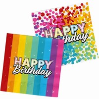 UBROUSKY pap�rov� Rainbow Bday 33x33cm 20ks