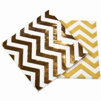 UBROUSKY pap�rov� Zigzag metalick� Rose Gold 33x33cm 20ks