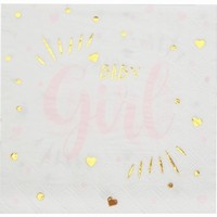 UBROUSKY pap�rov� metalick� Baby Girl 33x33cm 20ks