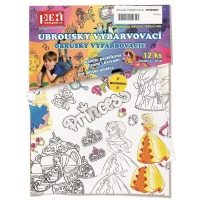 Ubrousky Vybarvovac� Princezny 37x30 cm 12 ks