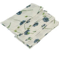Ubrousky bavln�n� s modr�mi chrpami 40x40cm 4ks