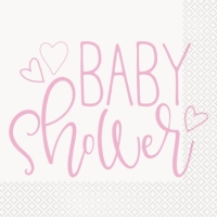 Ubrousky pap�rov� Baby Shower r��ov� 16 ks