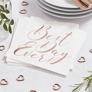 UBROUSKY pap�rov� Best Day Ever Rose Gold 33cm 20ks