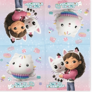 Uborusky pap�rov� Gabby's Dollhouse 33x33 cm 20 ks