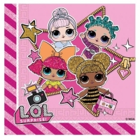 Ubrousky pap�rov� LOL GLITTERATI 33x33 cm 20 ks