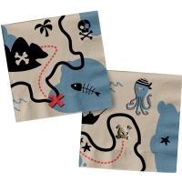 Ubrousky pap�rov� Pirat party 33x33 cm 20 ks