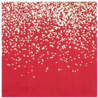 Ubrousky v�no�n� konfety �erven� 33x33 cm
