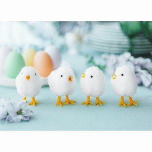 DEKORACE Velikono�n� ku��tko, b�l� 7 cm 1 ks