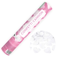 Vyst�elovac� konfety b�l� srd��ka 28 cm