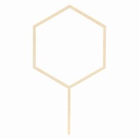 Z�PICH dekora�n� d�ev�n� Hexagon 24cm