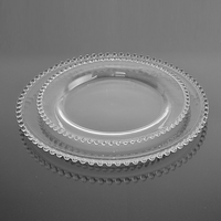 Tal�� sklen�n� Pearl 27 cm a 34 cm - set 6ks tal��� (3x velk� a 3x mal�)