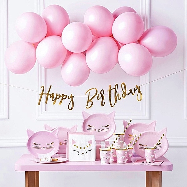 Cat party - Party set dekorace Ko�ka r��ov� 55 ks