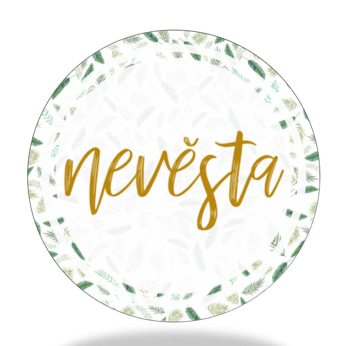 PLACKA Nev�sta Nature se zlat�m n�pisem pr�m�r 5,5cm