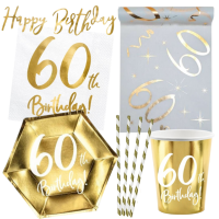 Party set - Narozeniny "60" zlat� pro 6 osob