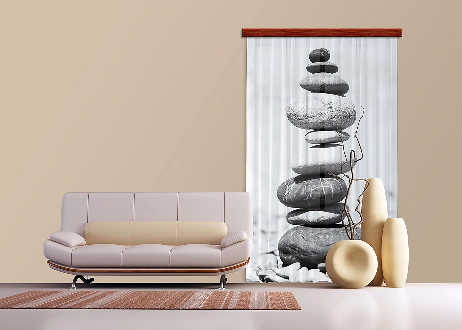 Dekorativn� z�v�s Kameny | 140 x 245 cm | FCPL 6504