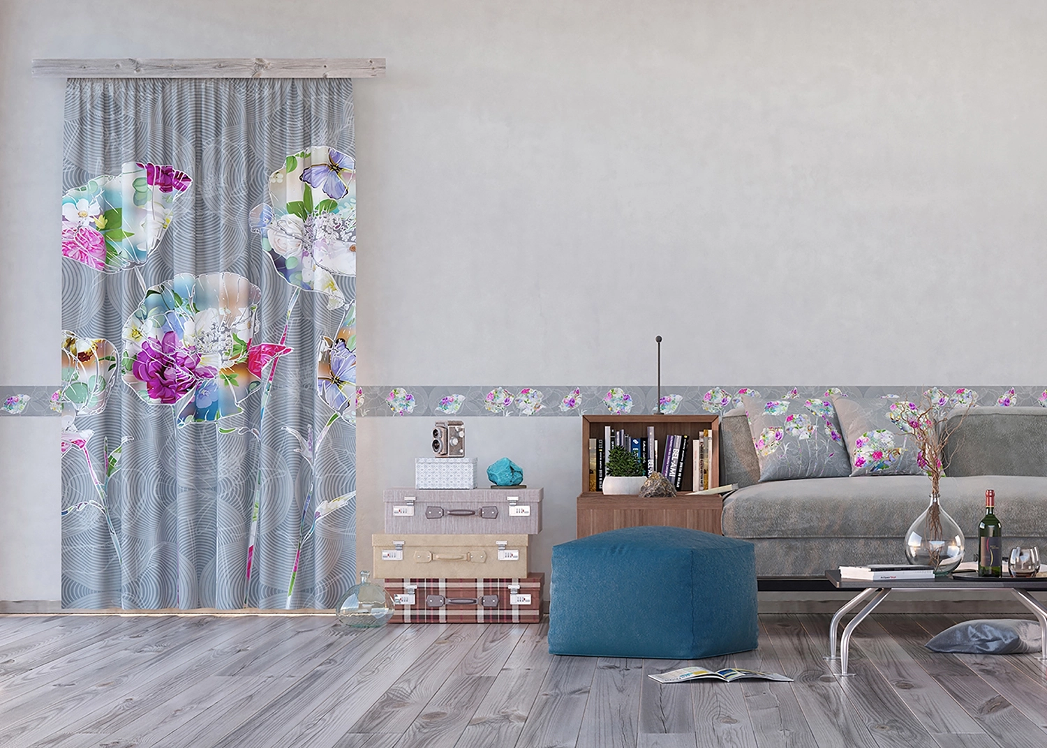 Dekorativn� z�v�s Kv�tiny | 140 x 245 cm | FCPL 6585