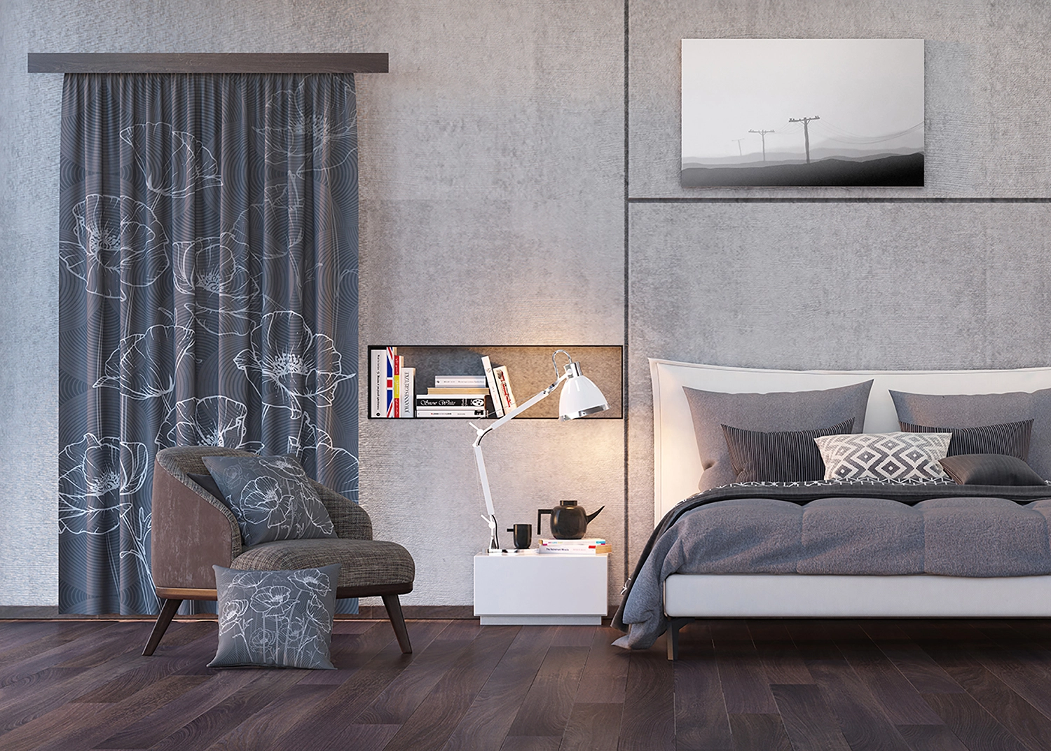 Dekorativn� z�v�s Kv�tiny | 140 x 245 cm | FCSL 7589